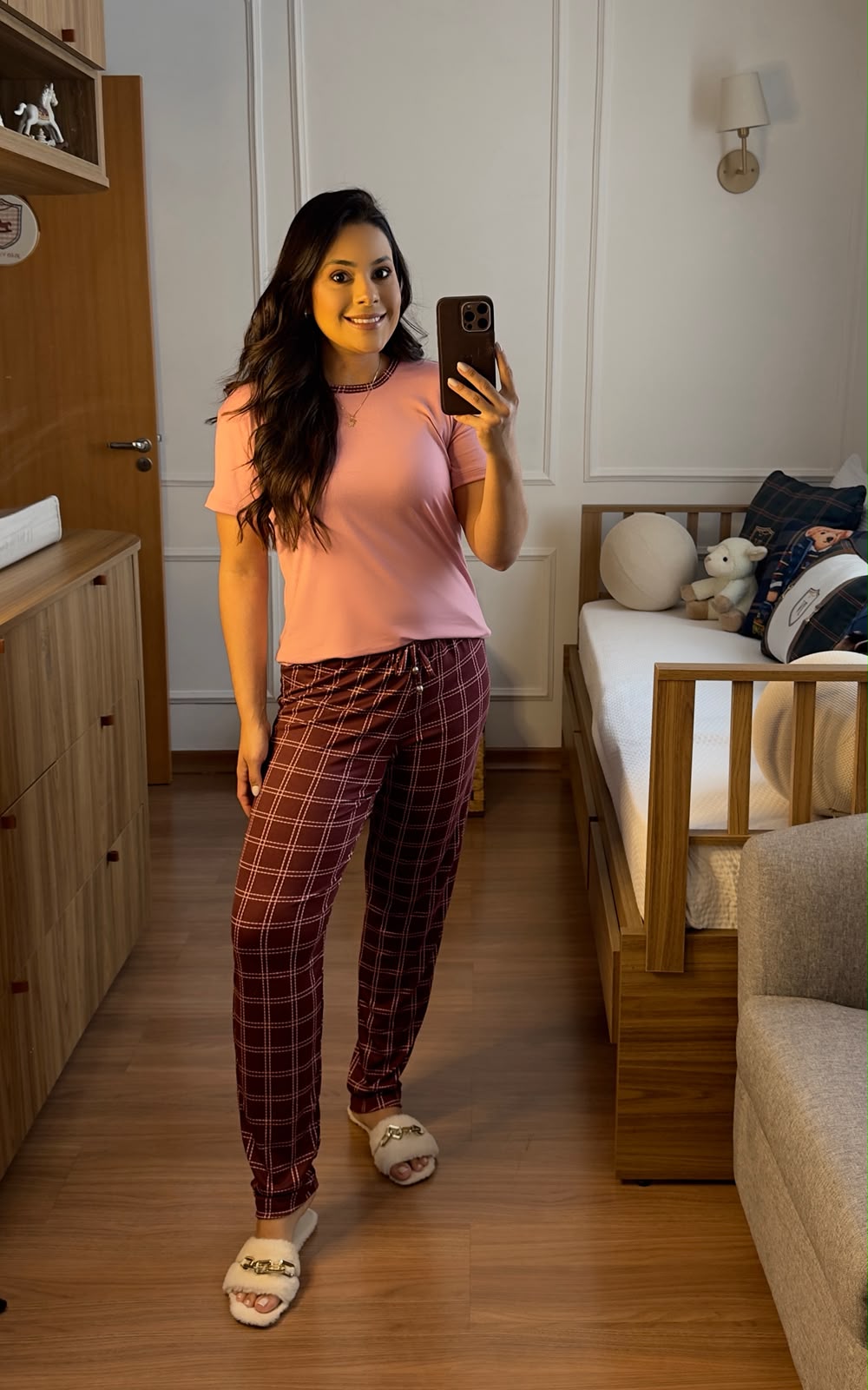 Pijama Manga Com Calça - Malha Suede