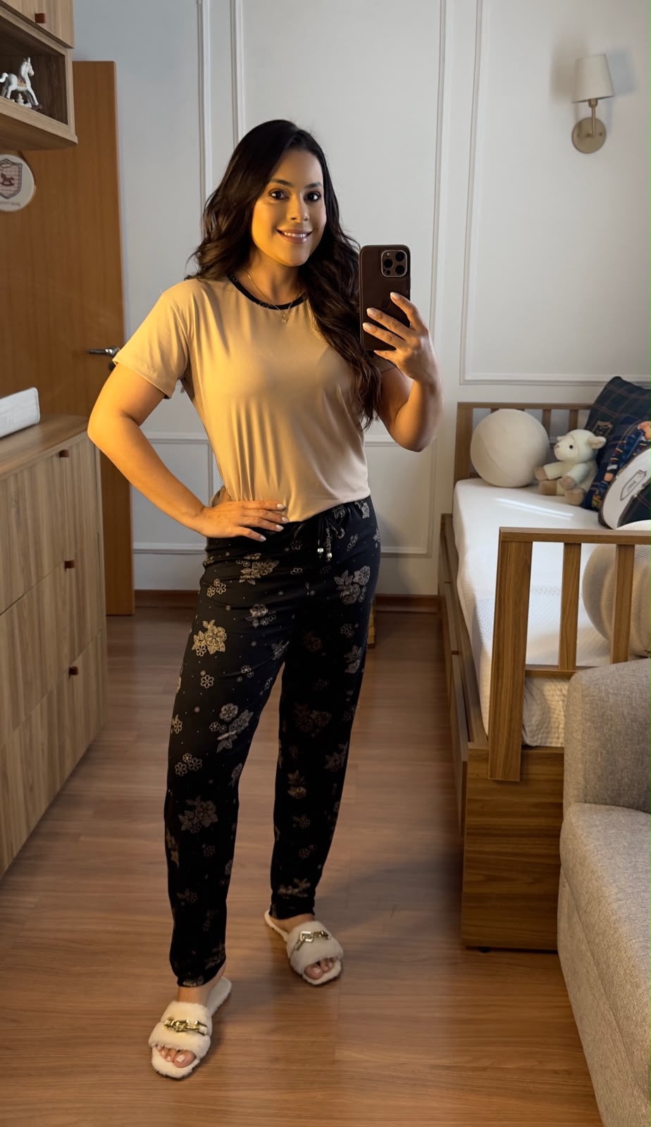 Pijama Manga Com Calça - Malha Suede