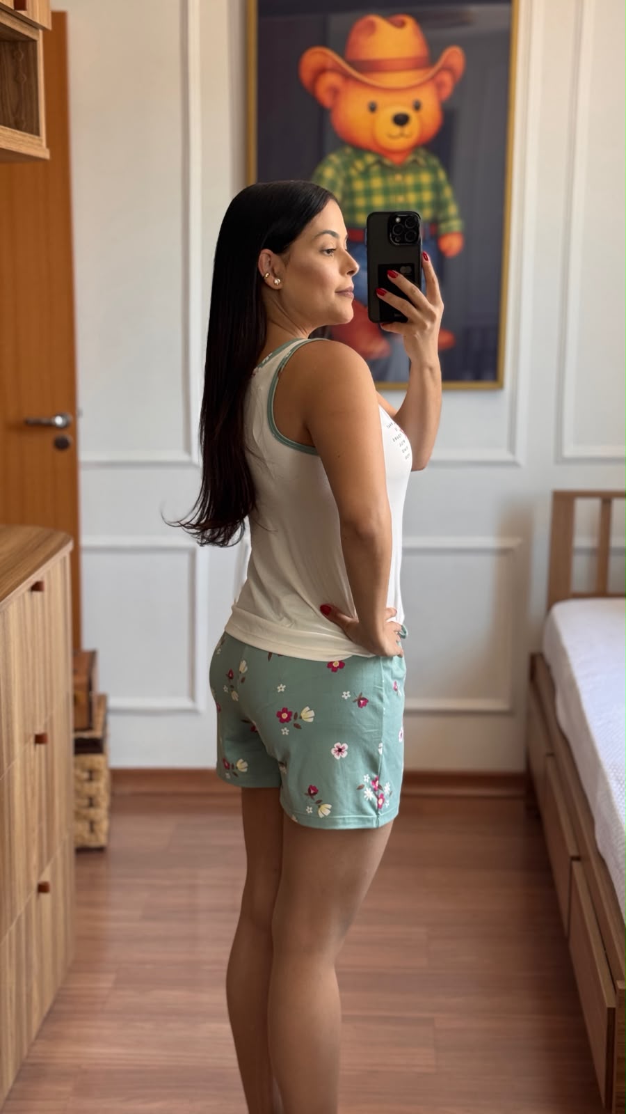Pijama Regata Com Short-malha suede