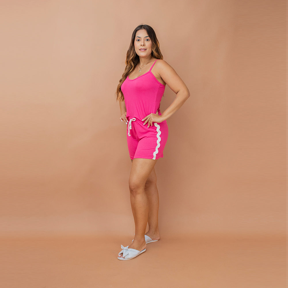Pijama Feminino Alcinha - Malha Suede