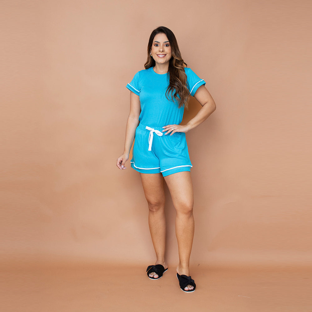 Pijama Manga com Short