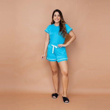 Pijama Manga com Short
