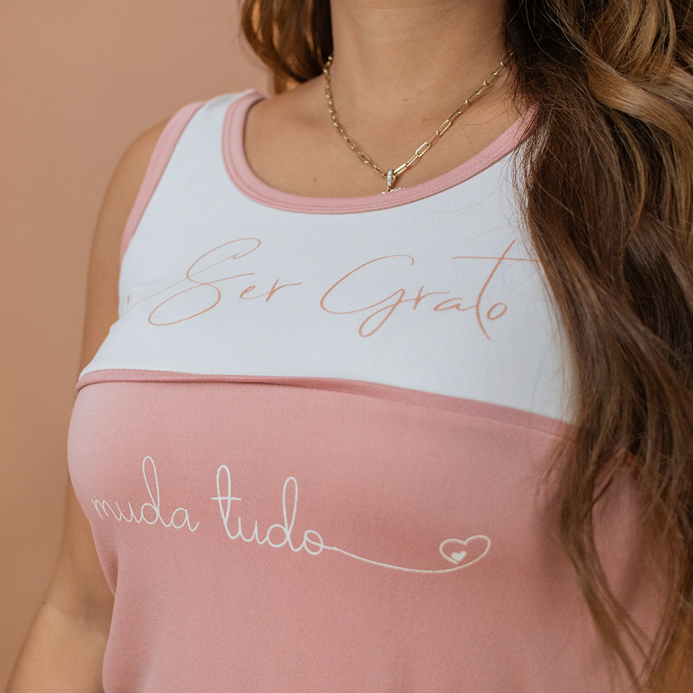 Pijama Tradicional 2 cores - Malha Suede