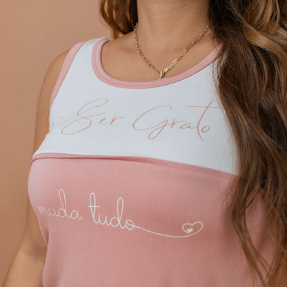 Pijama Tradicional 2 cores - Malha Suede