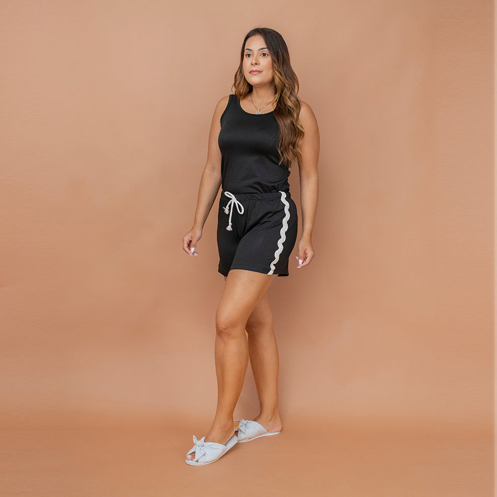 Pijama Feminino Tradicional Malha Suede