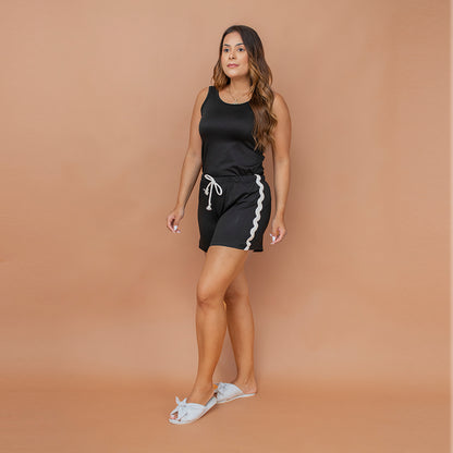 Pijama Feminino Tradicional Malha Suede