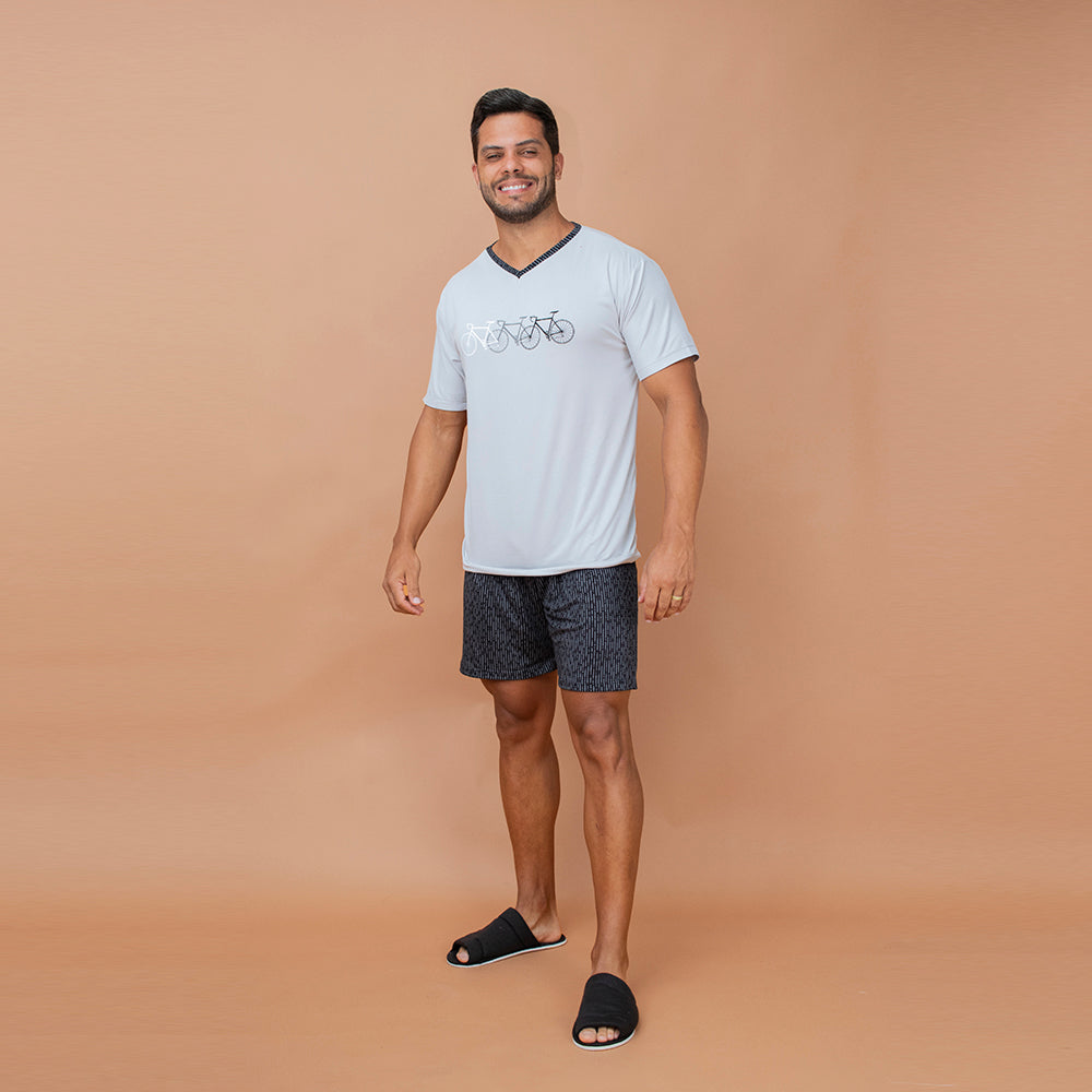 Pijama Masculino Adulto - Malha Suede