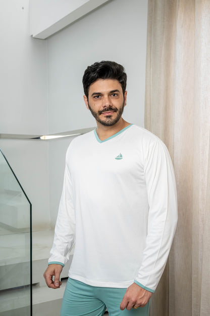 Pijama Masculino Longo Malha Suede