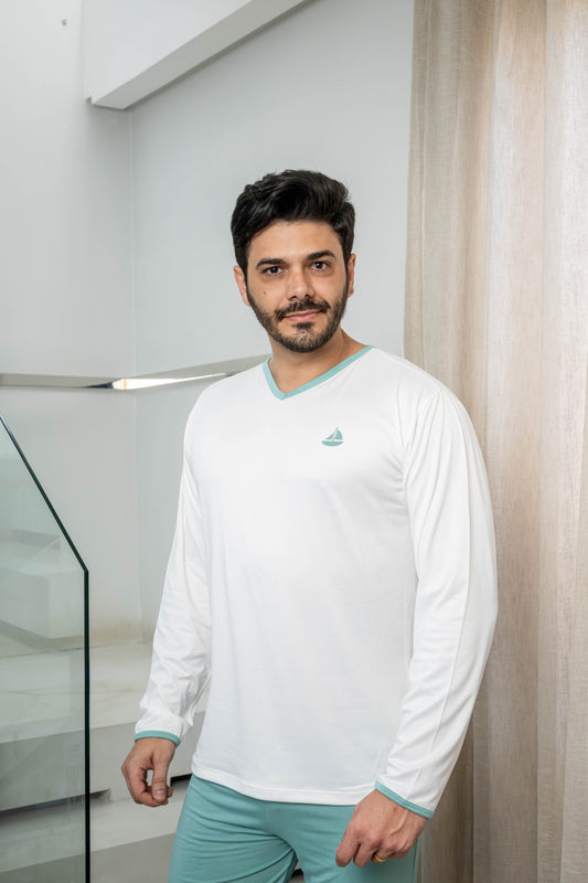 Pijama Masculino Longo Malha Suede