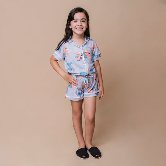 Pijama Infantil Americano -Malha Suede