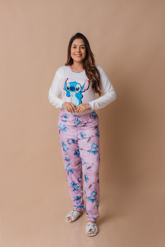 Pijama Feminino Longo - Malha Suede