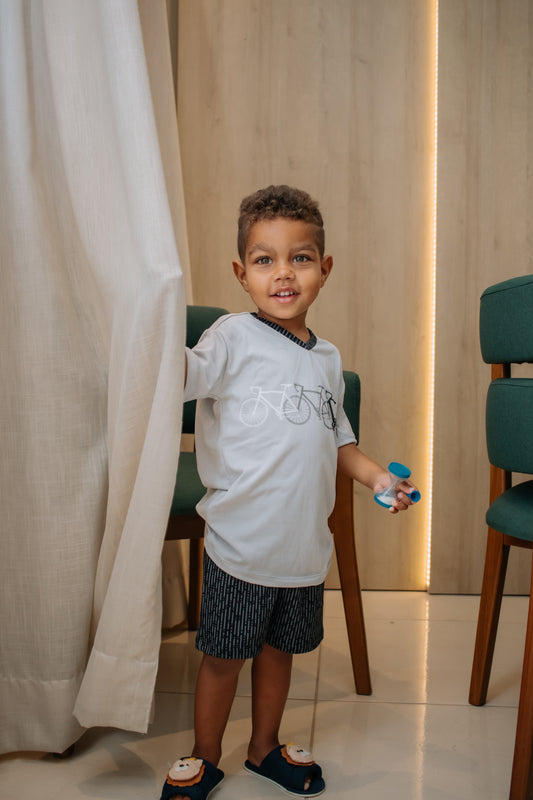 Pijama Masculino Infantil - Malha Suede