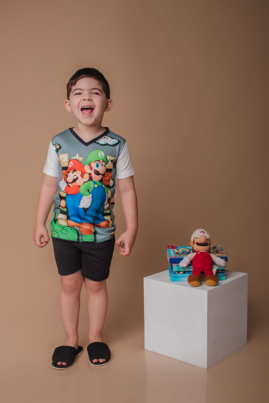 Pijama Masculino Infantil - Malha Suede
