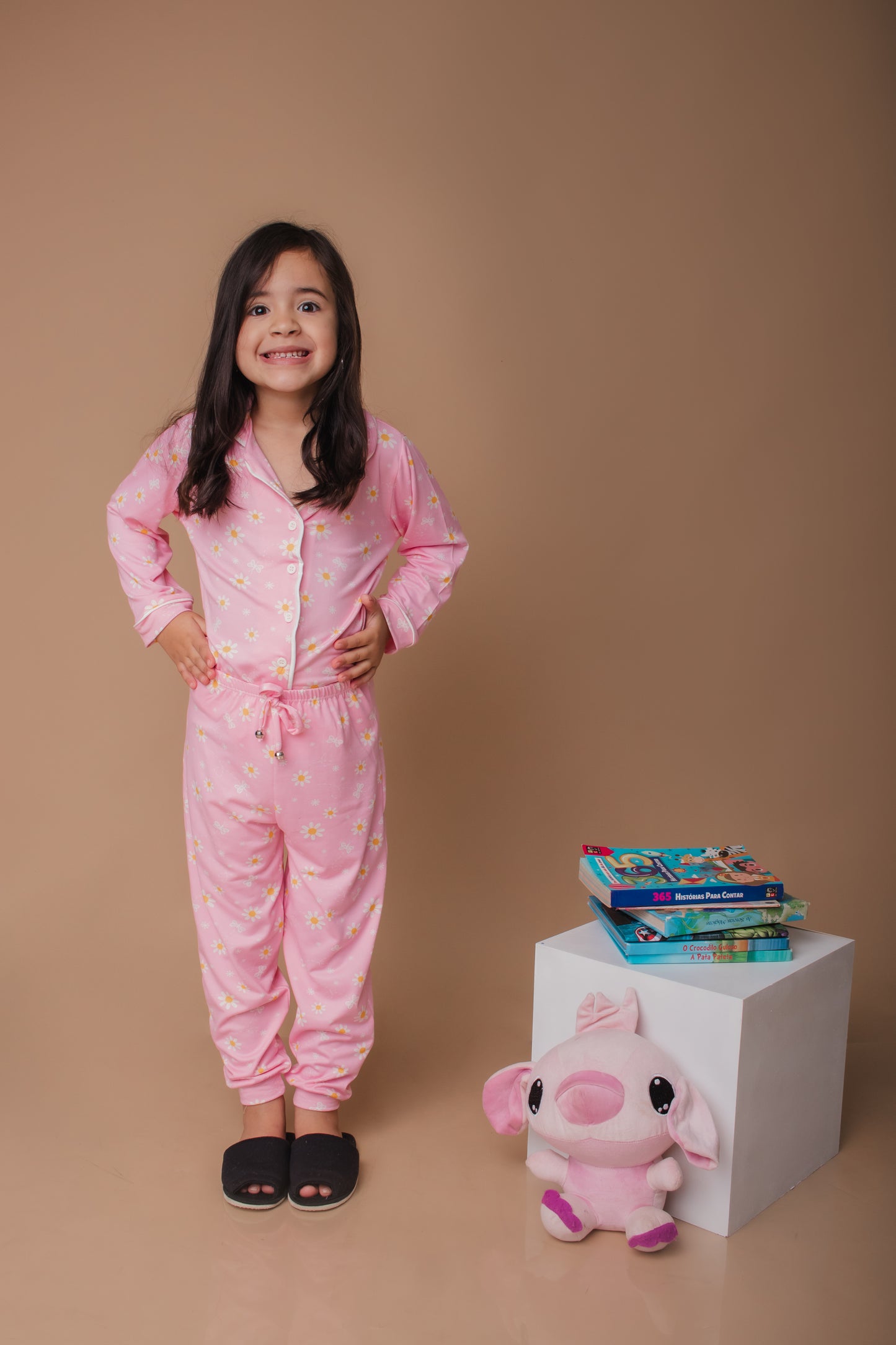 Pijama Infantil Longo Americano - Malha Suede
