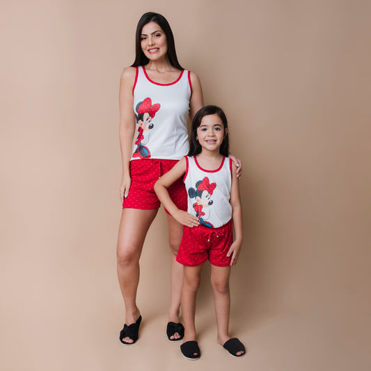 Pijama feminino regata e short - Malha Suede