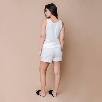 Pijama feminino regata e short - Malha Suede