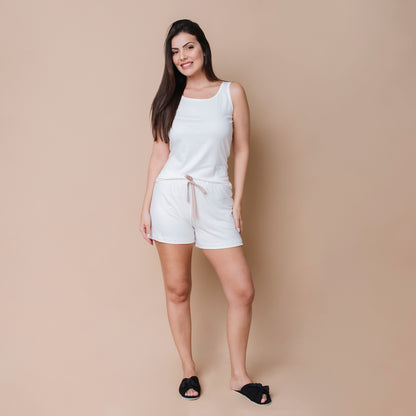Pijama feminino regata e short - Malha Suede