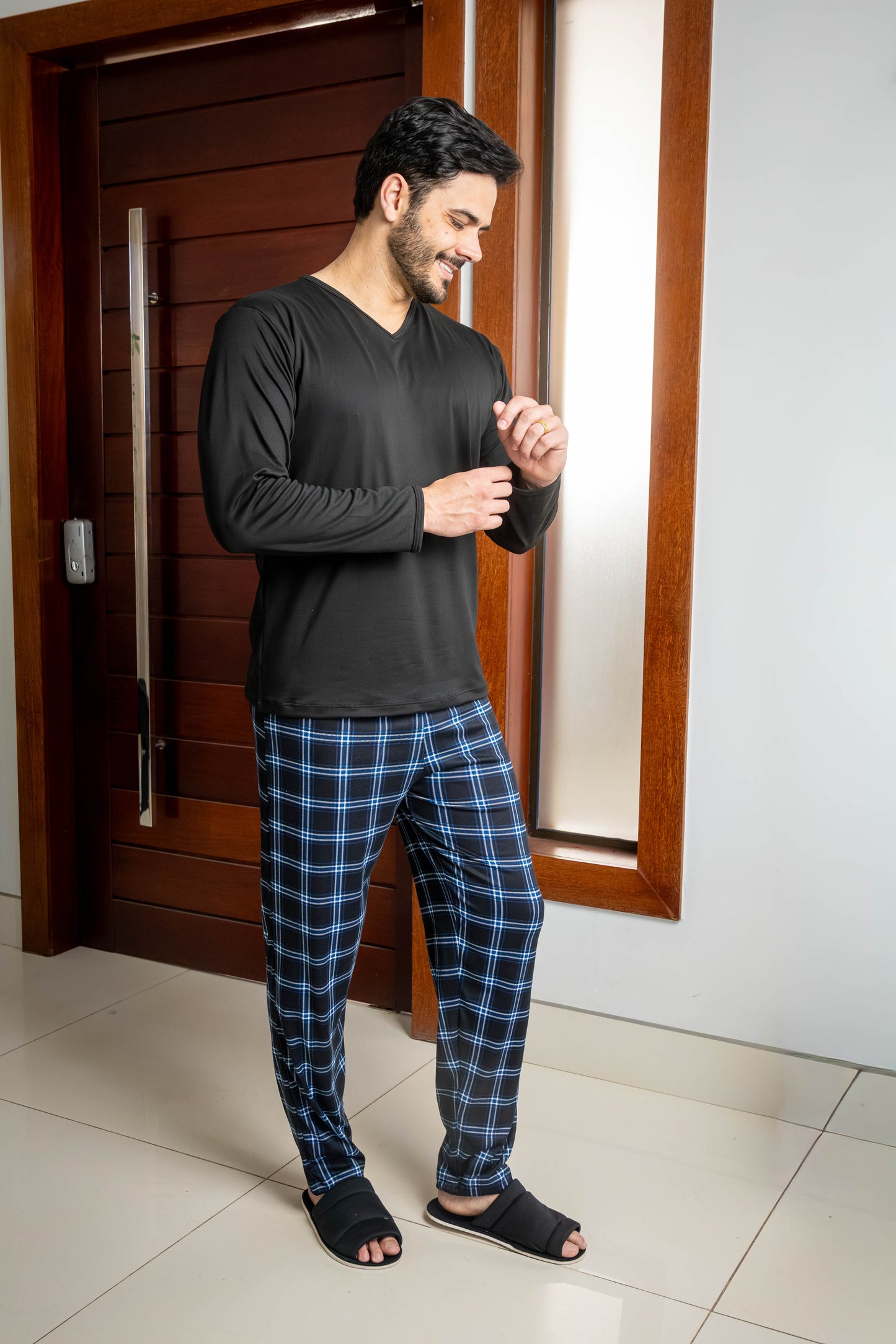 Pijama Masculino Longo Malha Suede
