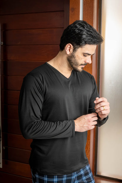 Pijama Masculino Longo Malha Suede
