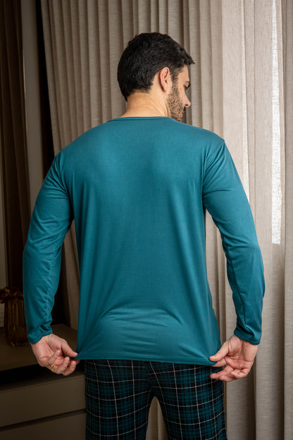 Pijama Masculino Longo Malha Suede