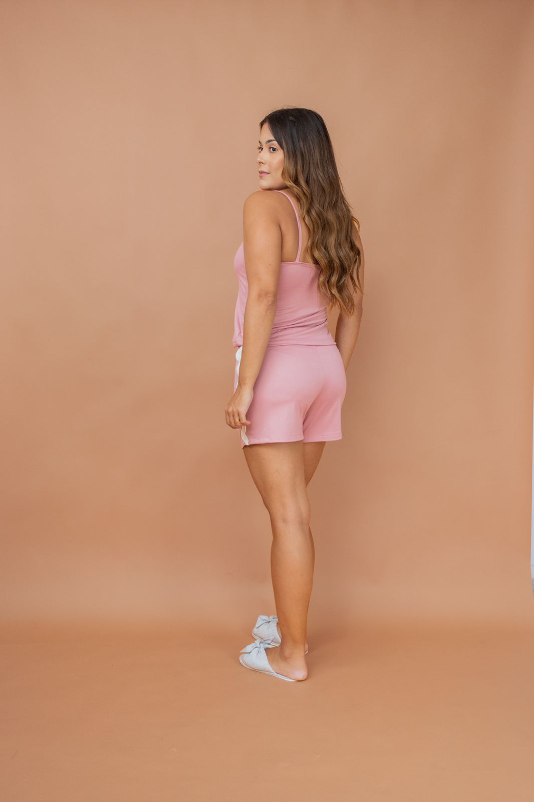 Pijama Feminino Alcinha - Malha Suede