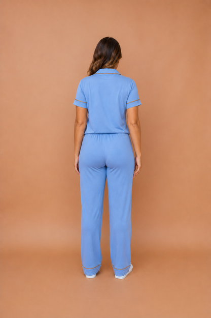 Pijama Americano Meia Estação-malha suede