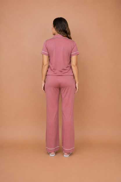 Pijama Americano Meia Estação - Malha Suede