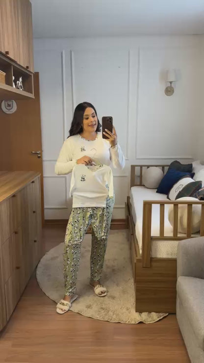Pijama Feminino Longo - Malha Suede