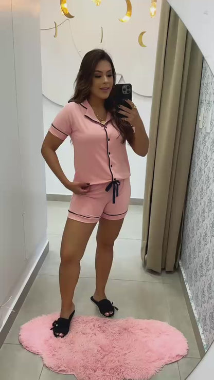 Pijama Americano Manga Curta