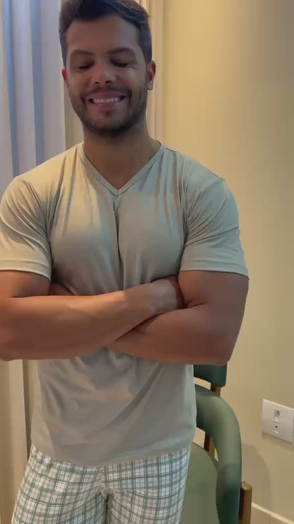 Pijama Masculino Meia Estação